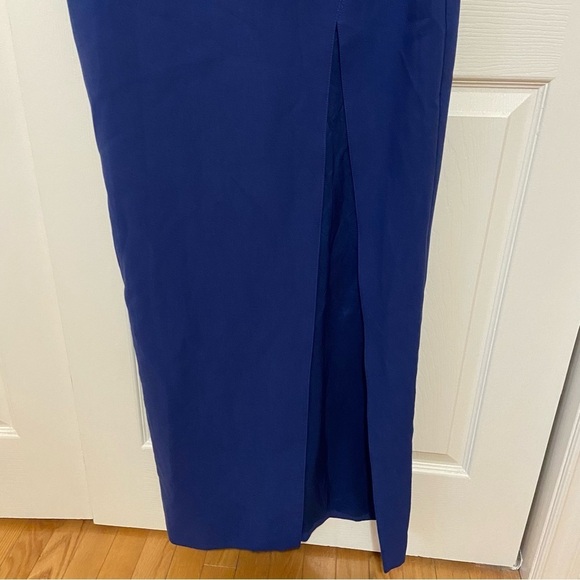 Revolve Likely NWT Camden One Shoulder Thigh Slit Long Maxi Gown Blue Size 10 - Picture 8 of 12